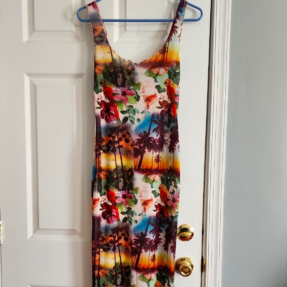 Tropical Floral Maxi Dress